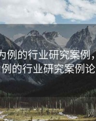 以探花为例的行业研究案例，以探花为例的行业研究案例论文