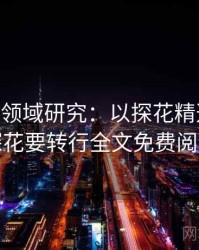 2025跨领域研究：以探花精选为例，探花要转行全文免费阅读