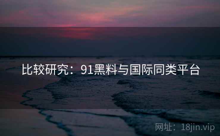 比较研究：91黑料与国际同类平台