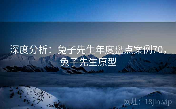 深度分析：兔子先生年度盘点案例70，兔子先生原型