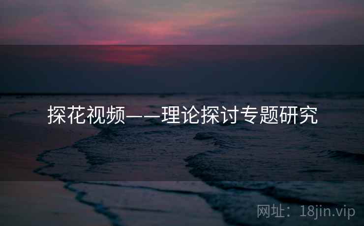 探花视频——理论探讨专题研究