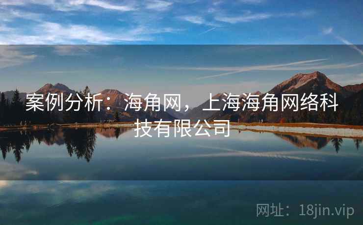 案例分析：海角网，上海海角网络科技有限公司