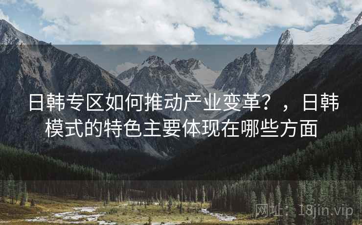 日韩专区如何推动产业变革？，日韩模式的特色主要体现在哪些方面