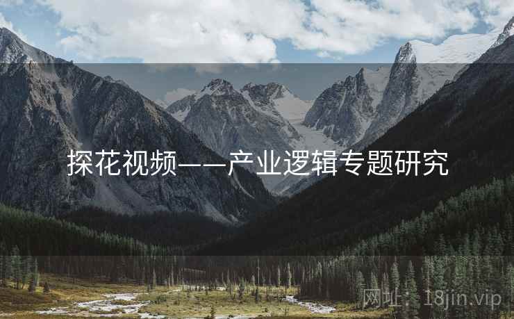 探花视频——产业逻辑专题研究
