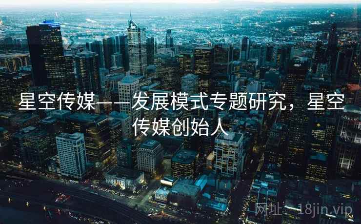 星空传媒——发展模式专题研究，星空传媒创始人